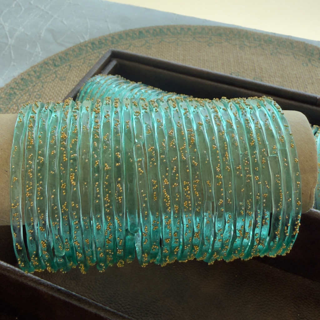 Viral Kashmeri/Raindrop Bangles (Light Green)