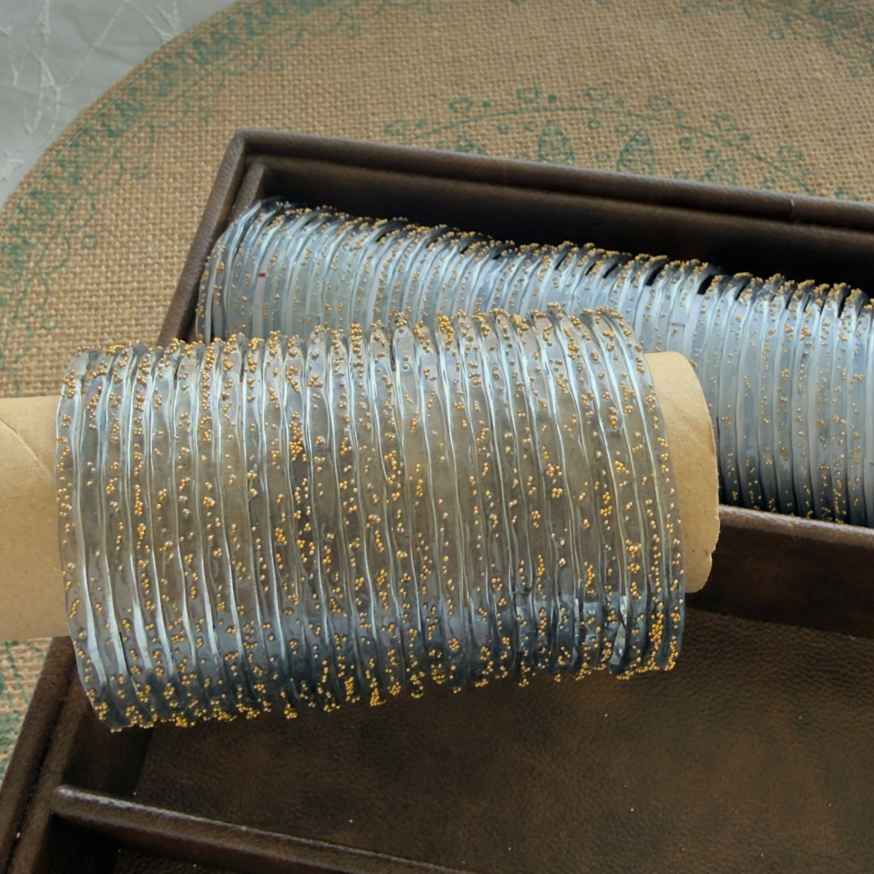 Viral Kashmeri/Raindrop Bangles (Gray)