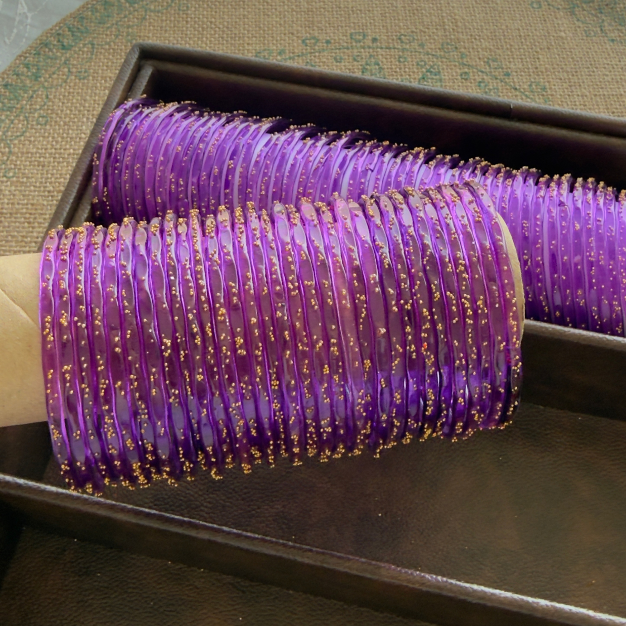 Viral Kashmeri/Raindrop Bangles (Purple)