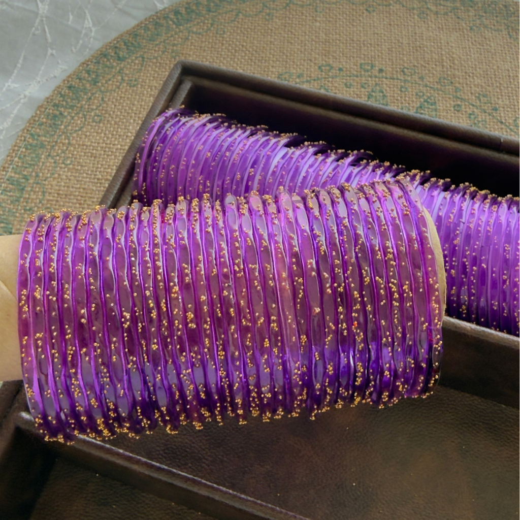 Viral Kashmeri/Raindrop Bangles (Purple)