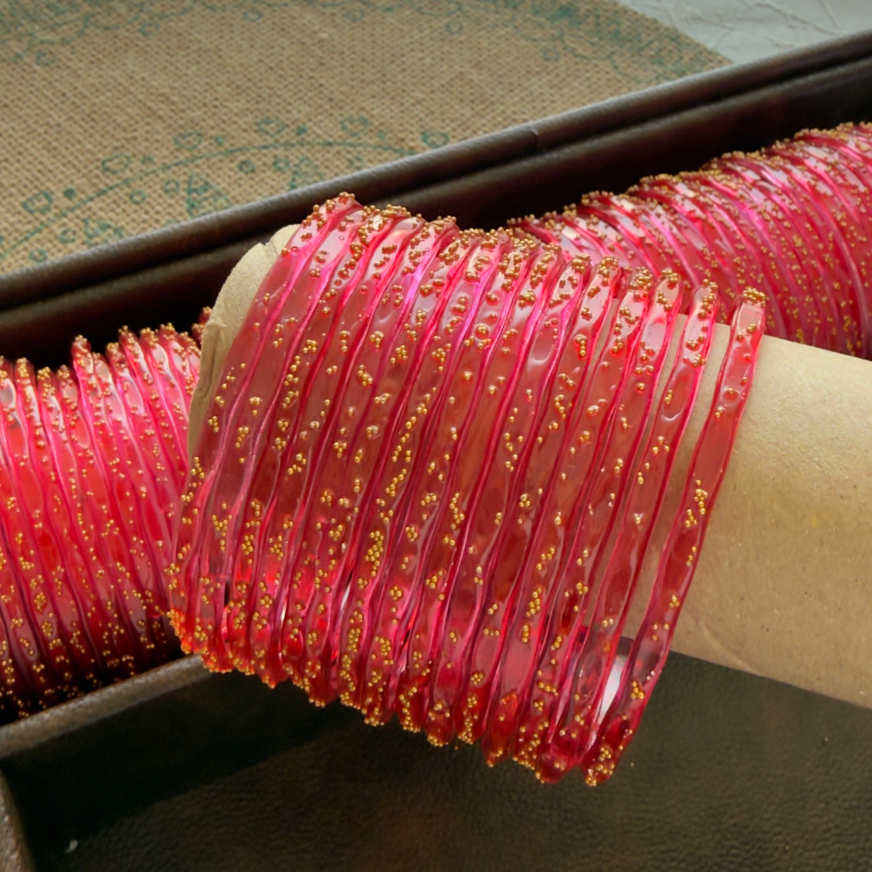 Viral Kashmeri/Raindrop Bangles (Red)