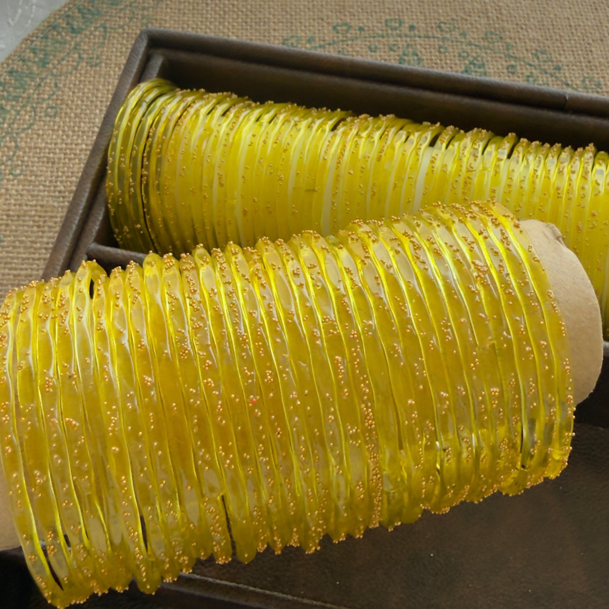 Viral Kashmeri/Raindrop Bangles (Yellow)