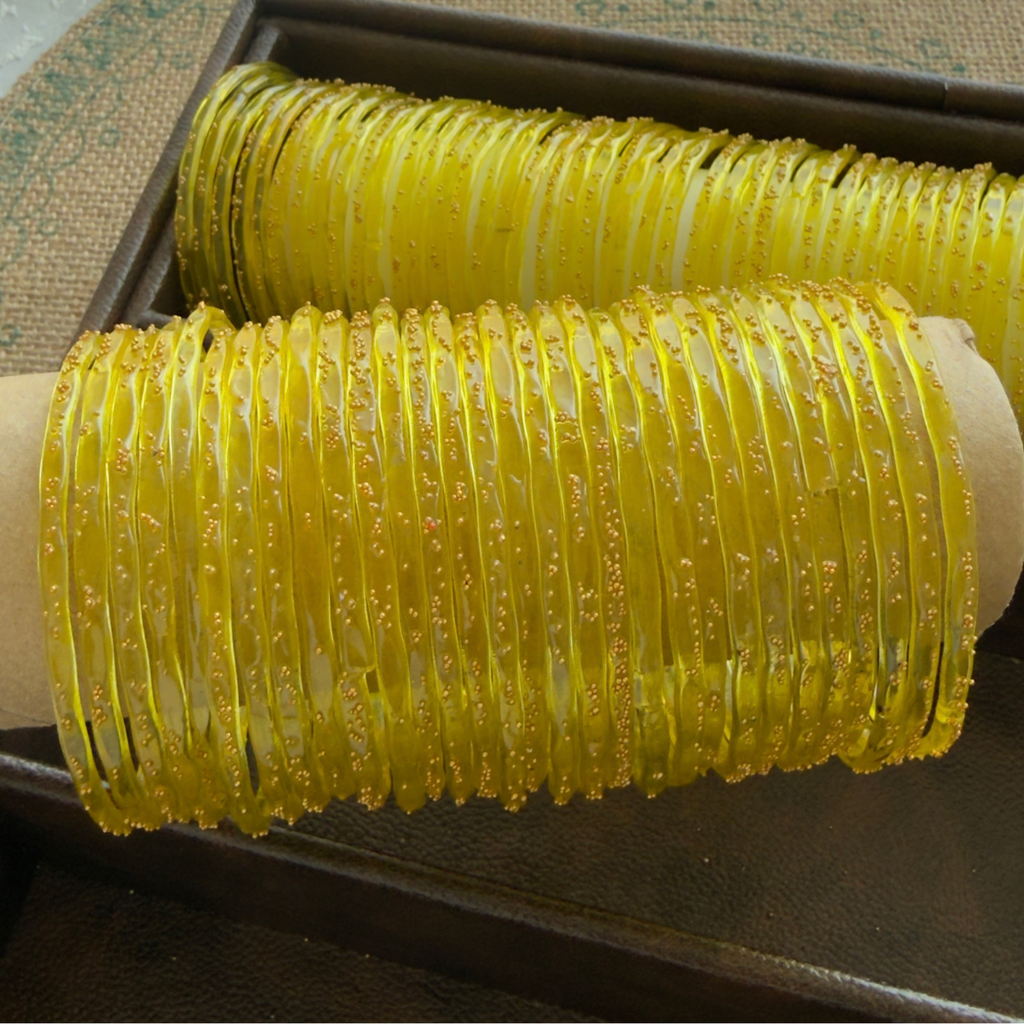 Viral Kashmeri/Raindrop Bangles (Yellow)