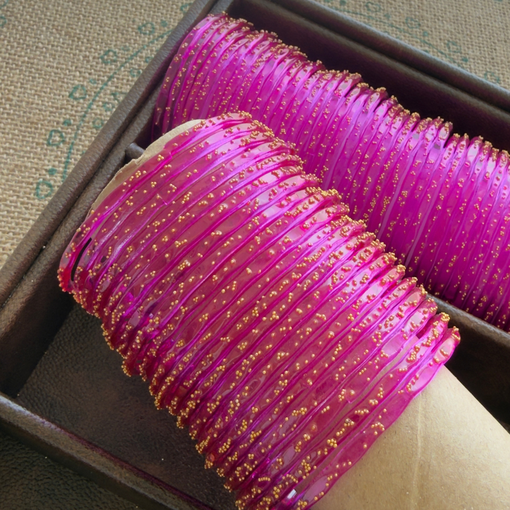 Viral Kashmeri/Raindrop Bangles (Magenta)