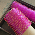 Viral Kashmeri/Raindrop Bangles (Magenta)