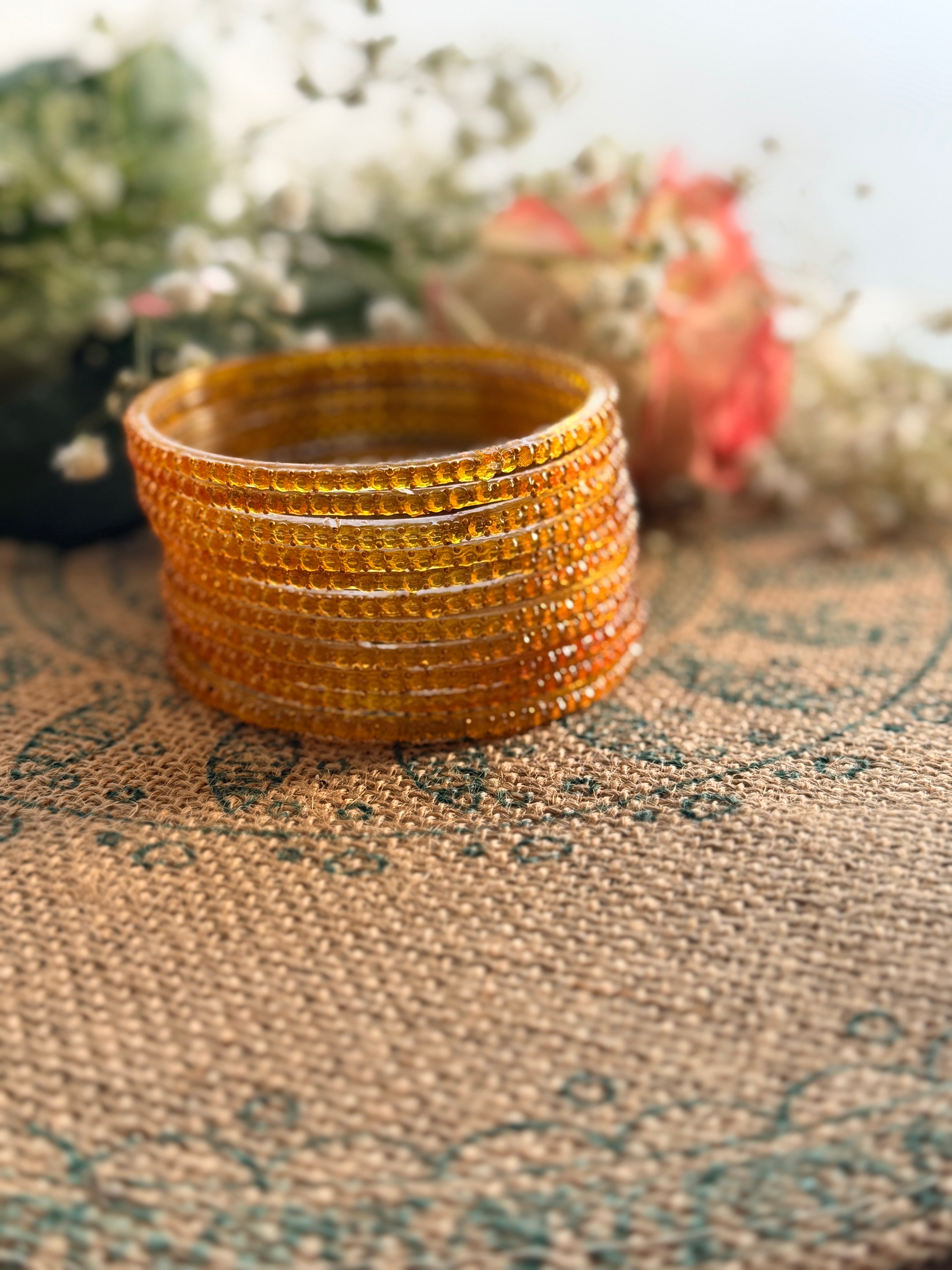 Indian Raindrop Bangles – Original Imported 🇮🇳 (Gold)
