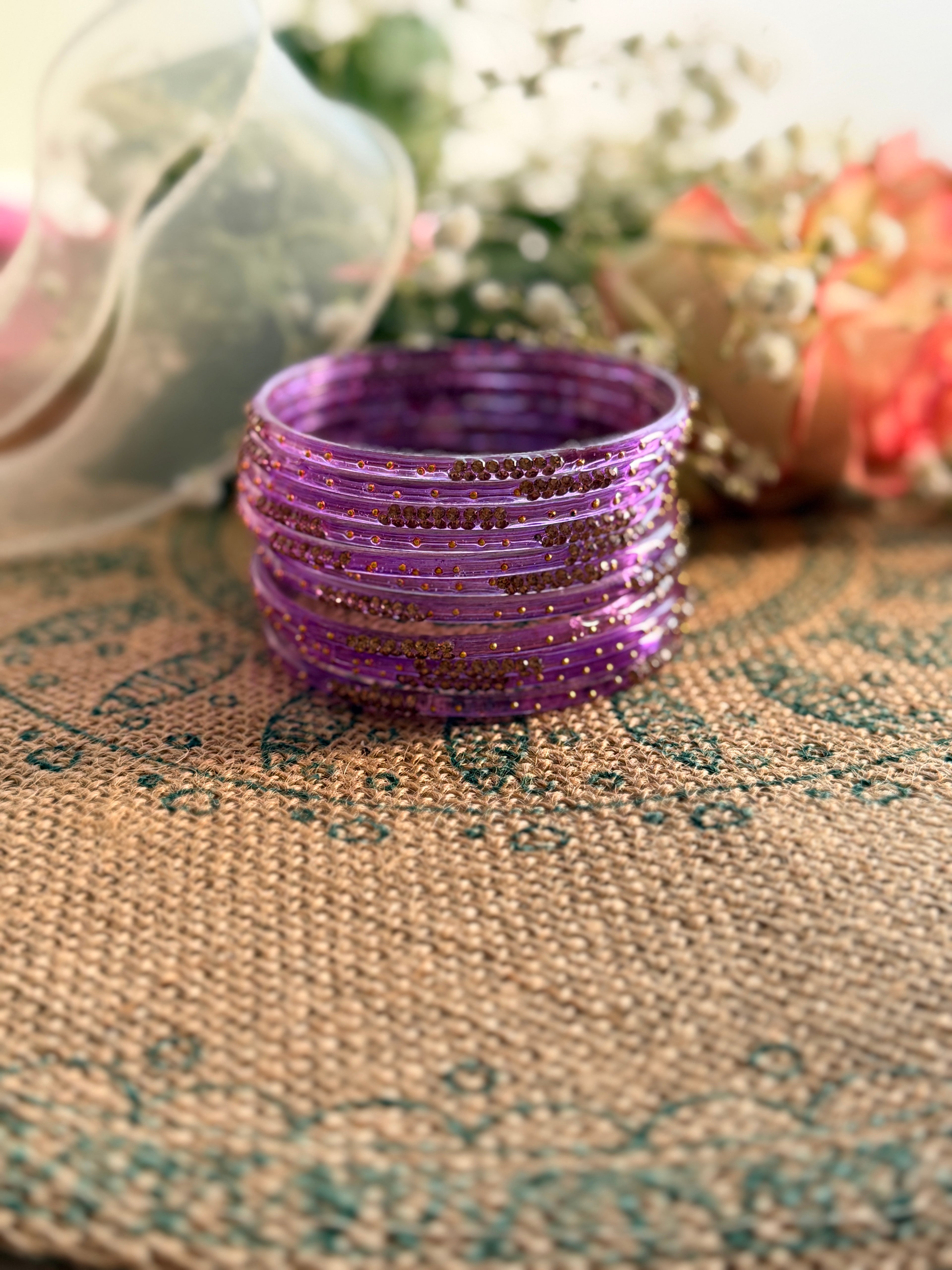 Indian Raindrop Bangles – Original Imported 🇮🇳 (Purple)